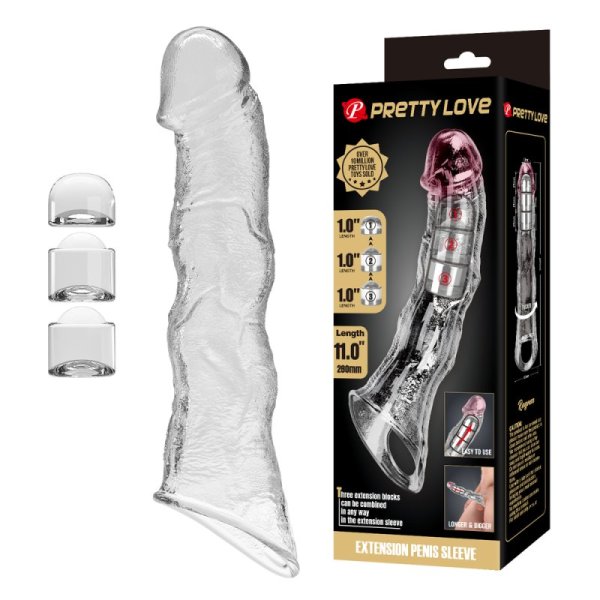 (image for) 11" Adjustable Penis Extension With Inserts