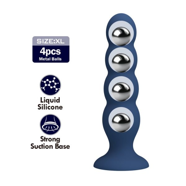 (image for) Four Metal Balls Anal Beads