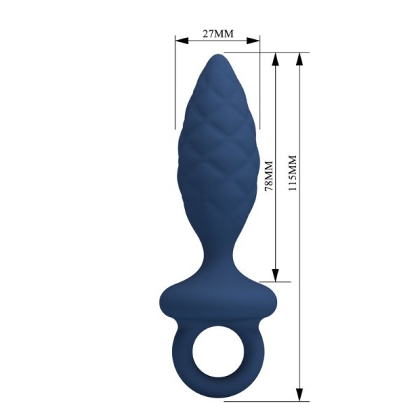 (image for) Stripy Anal Plug With Loop