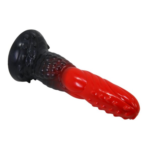 (image for) 9.6" Silicone Alien Dildo - Fire Dragon