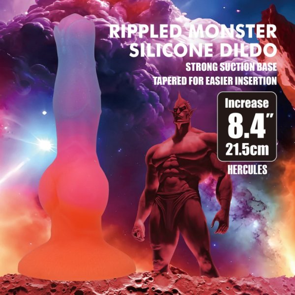 (image for) 8.4" Textured Monster Dildo - Hercules