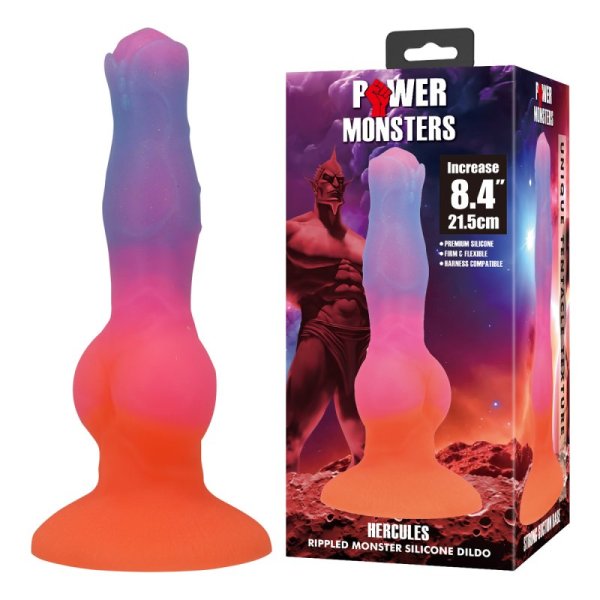 (image for) 8.4" Textured Monster Dildo - Hercules