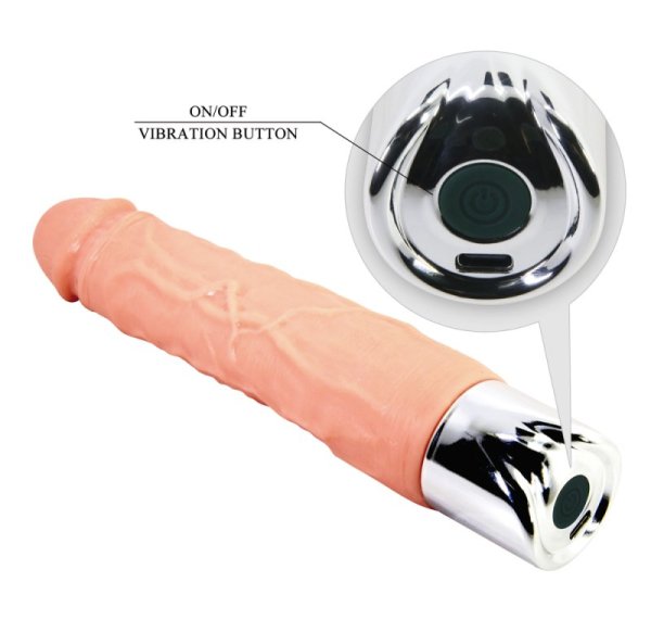 (image for) 8.8" Vibration Textured Dildo