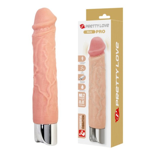 (image for) 8.8" Vibration Textured Dildo