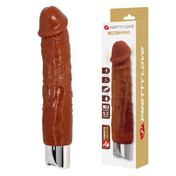 (image for) 9.3" Vibration Textured Dildo