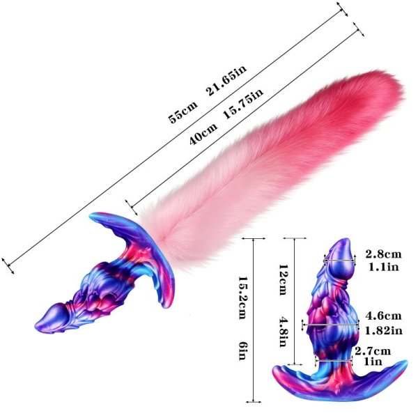 (image for) Qilin Anal Dildo With Fox Tail