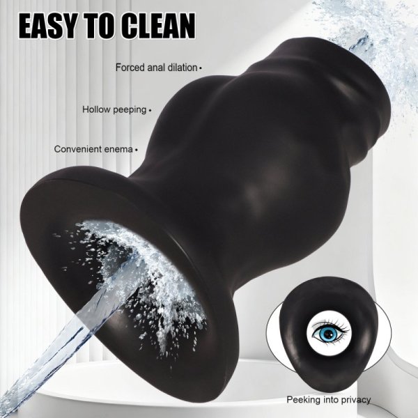 (image for) Silicone Pig-Hole Hollow Fuck Plug