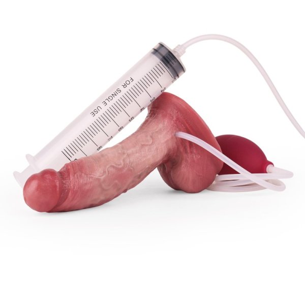 (image for) Dual Density Silicone Ejaculating 6.26 in Dildo