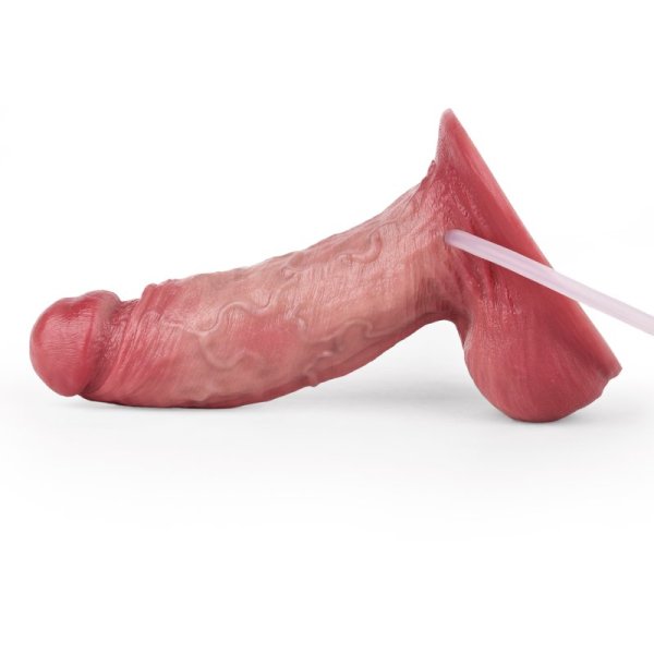 (image for) Dual Density Silicone Ejaculating 6.26 in Dildo