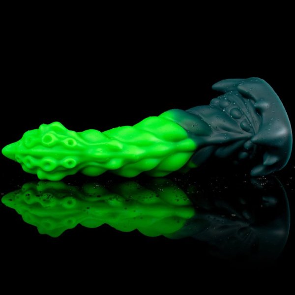 (image for) Spiral Growth Textured Bioluminescent Alien Dildo
