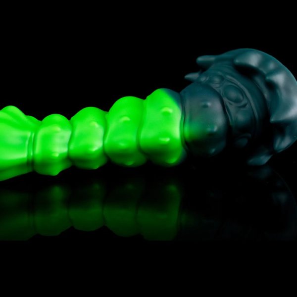 (image for) Spiral Growth Textured Bioluminescent Alien Dildo