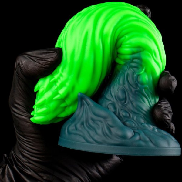 (image for) Glow Predator Spiral Ribbed Alien Dildo