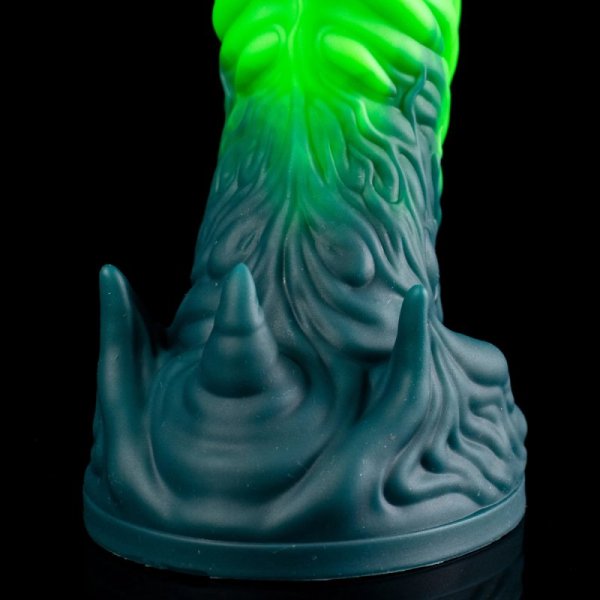 (image for) Glow Predator Spiral Ribbed Alien Dildo