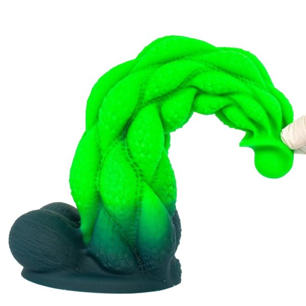 (image for) Silicone Dragon Dildo with Scales and Testicles