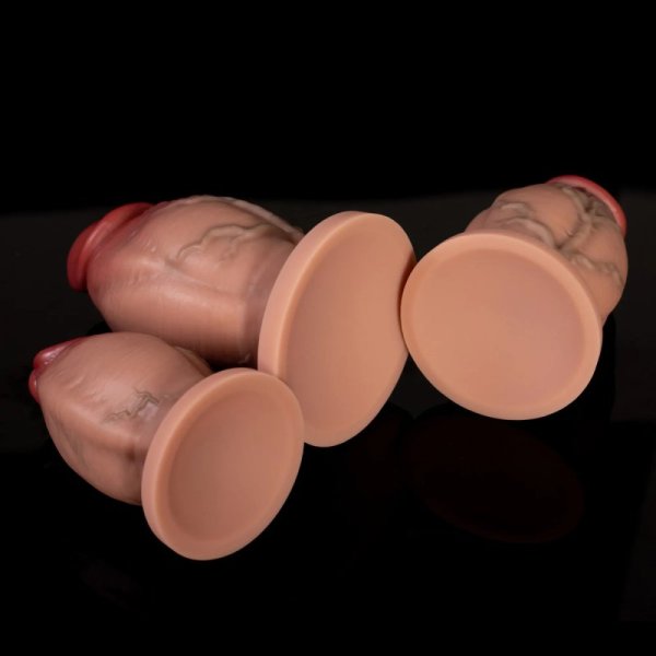 (image for) Realistic Anal Plug Dildo Glans Veins Suction Cup