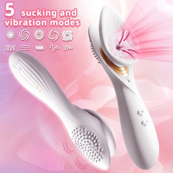 (image for) Flower-shaped Clitoral Suction Stimulator Vibrator