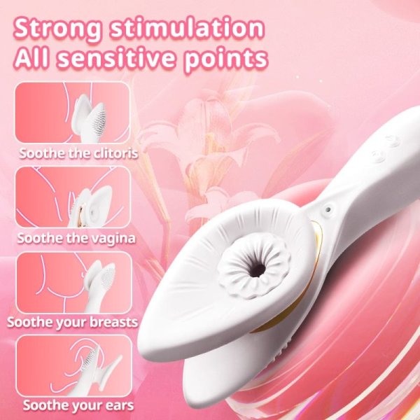 (image for) Flower-shaped Clitoral Suction Stimulator Vibrator