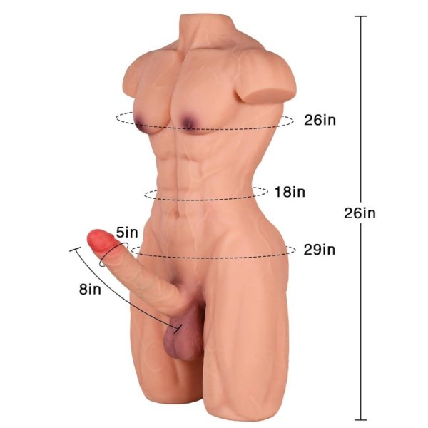 (image for) Male 35.2LB Torso Sex Doll for Women