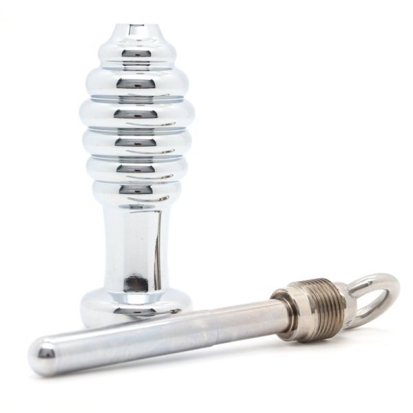 (image for) Metal Pull Ring Hollow Anal Plug