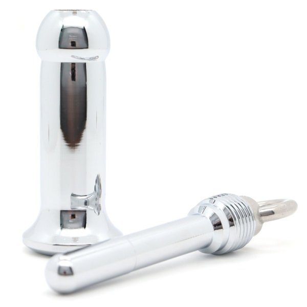 (image for) Metal Pull Ring Hollow Anal Dildo