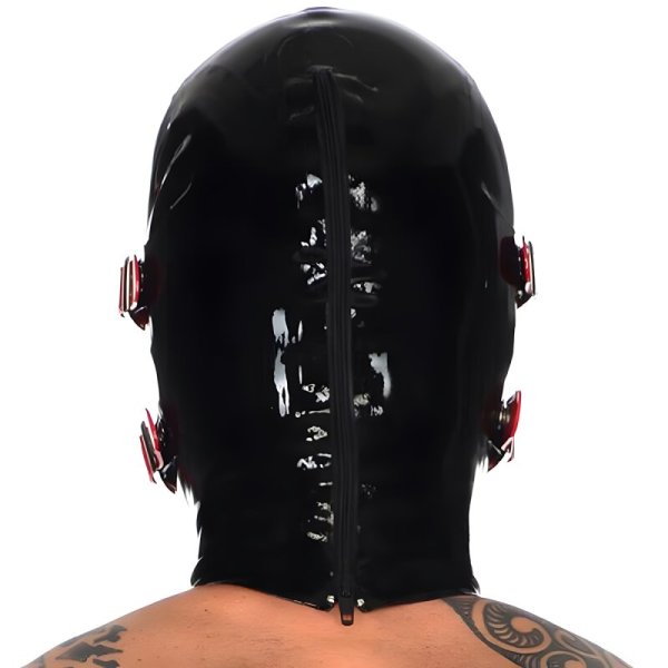 (image for) Latex Hood Removable Eyes&Mouth