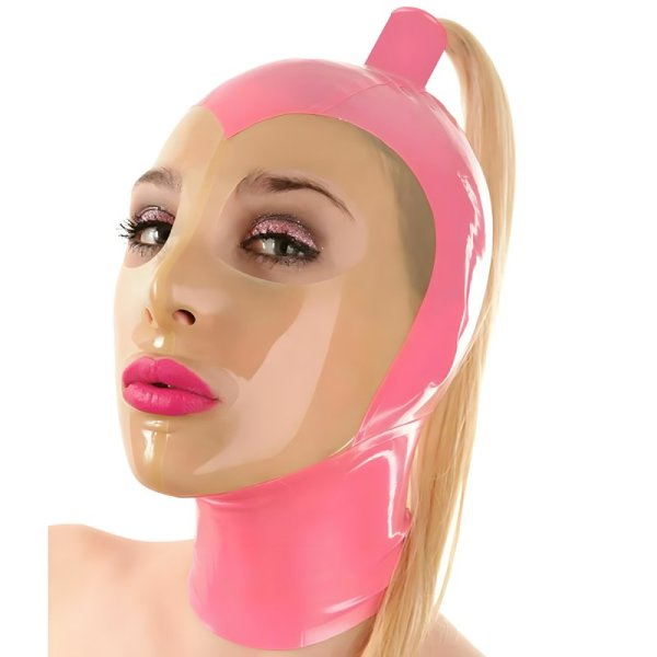 (image for) Latex Transparent Face Mask with 1 Hairpiece