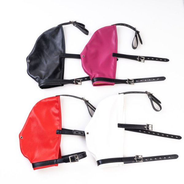 (image for) Full Face Belt Harness Bondage Mask