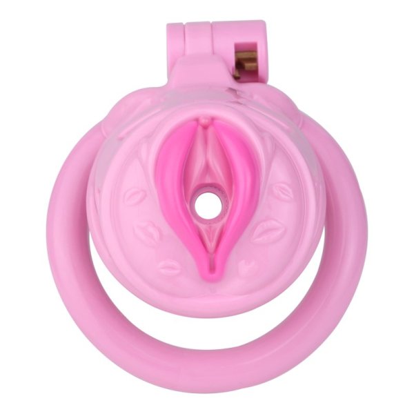 (image for) Realistic Pussy Chastity Cage with Sexy Lips