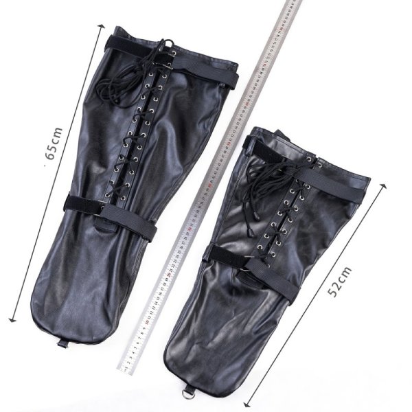 (image for) Full Wrap Kinky Leather Leg Binder