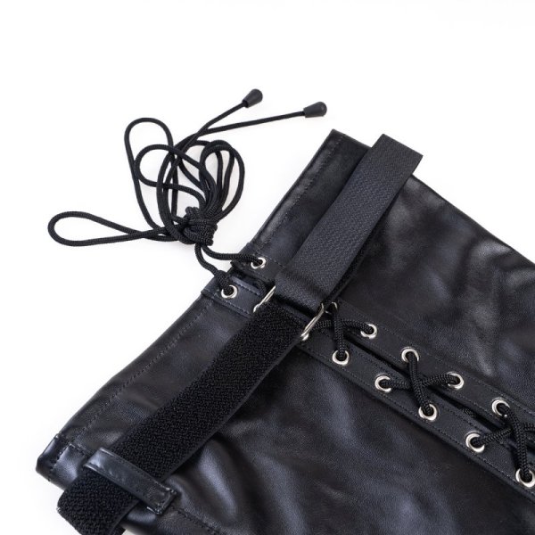 (image for) Full Wrap Kinky Leather Leg Binder