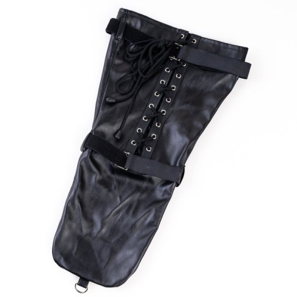 (image for) Full Wrap Kinky Leather Leg Binder