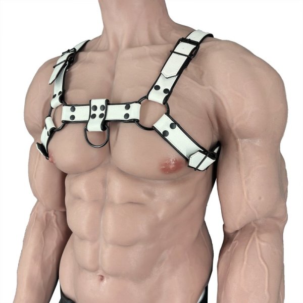 (image for) Black Edge Leather Chest Harness for Men