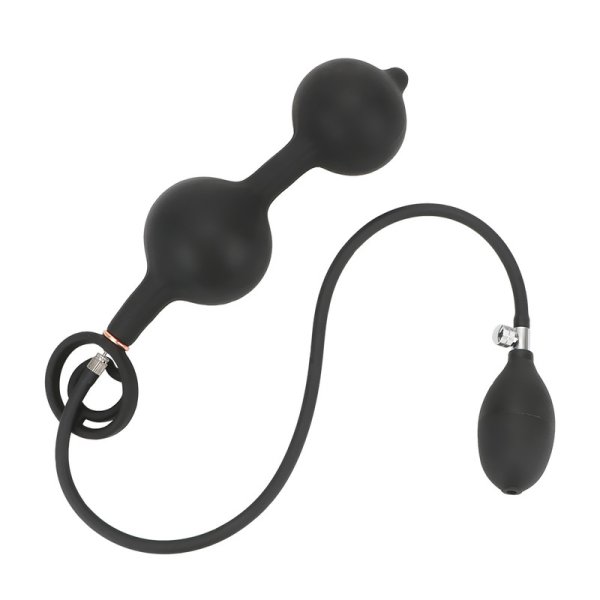 (image for) Double Rolling Ball Inflatable Anal Plug