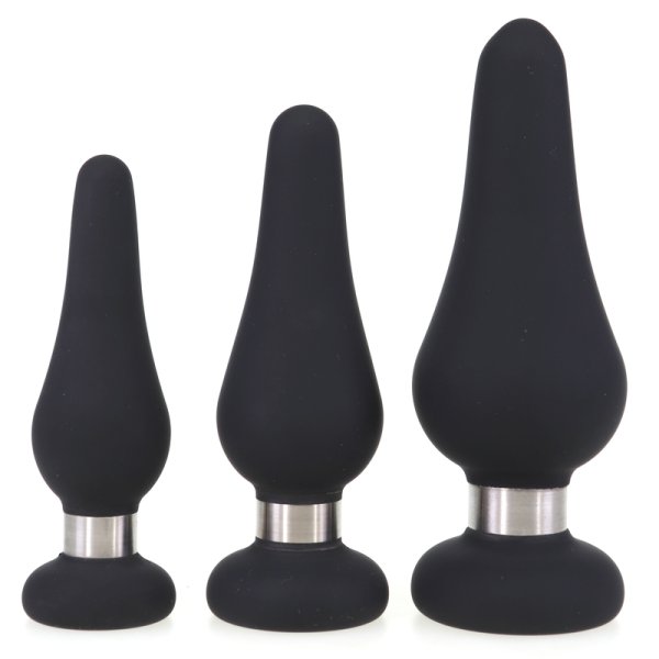 (image for) Silicone Butt Plug With Metal Ring