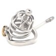 (image for) Plum Steel 2.4" Cock Cage With Flexible Cum Thru Plug