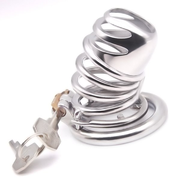 (image for) Gourd Steel Cock Cage With Anti-falling Ring