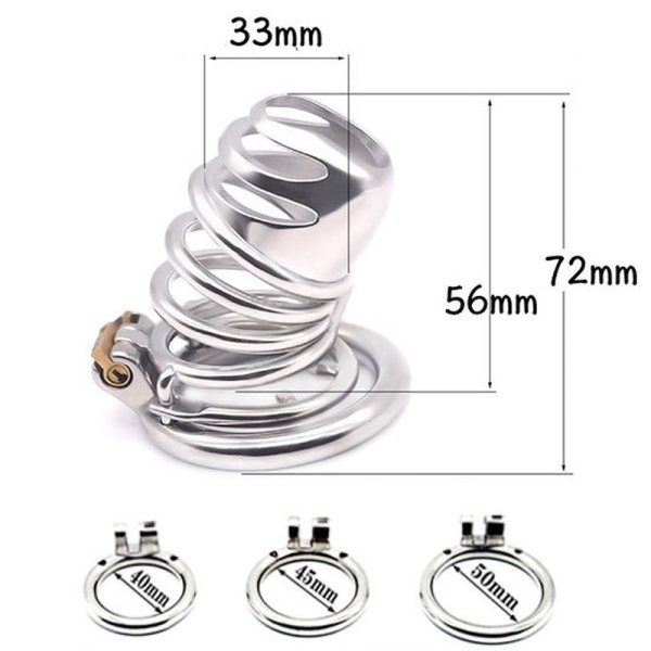 (image for) Gourd Steel Cock Cage With Anti-falling Ring