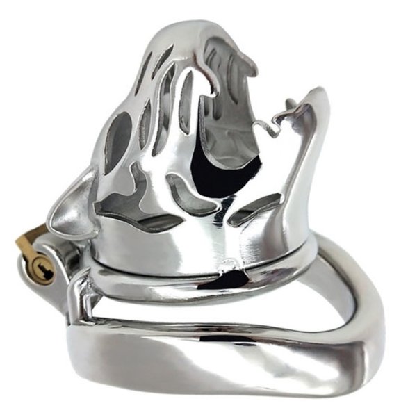 (image for) Tiger Head Bend Ring Steel Cock Cage