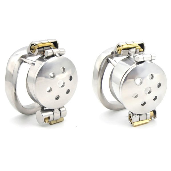 (image for) Double Key Steel Cock Cage - Short