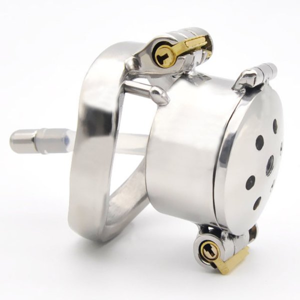 (image for) Double Key Steel Cock Cage - Short