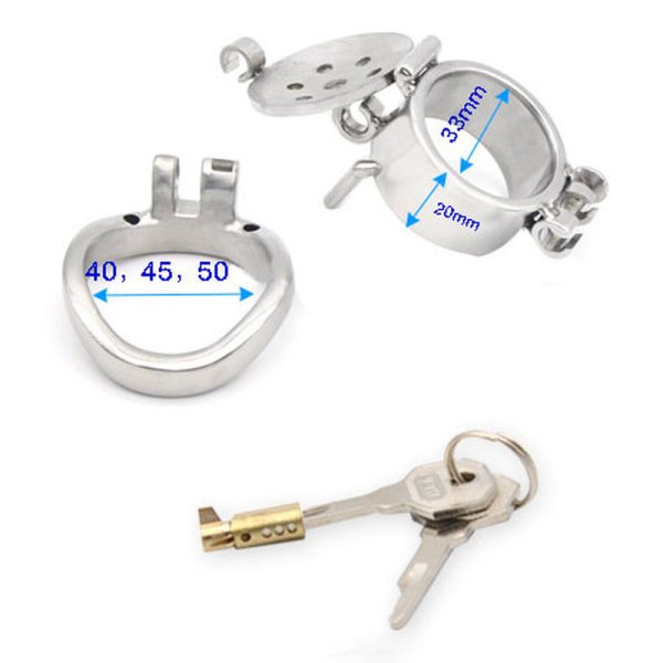 (image for) Double Key Steel Cock Cage - Short