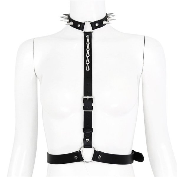 (image for) Spike Nail Collar to Waist Harness