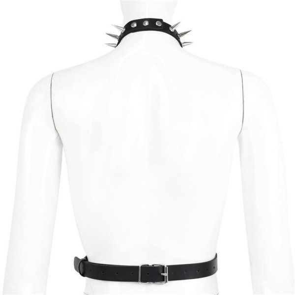 (image for) Spike Nail Collar to Waist Harness