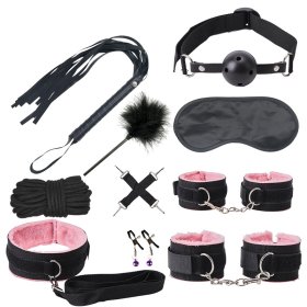 Nylon & Plush 10 pcs Bondage Kit