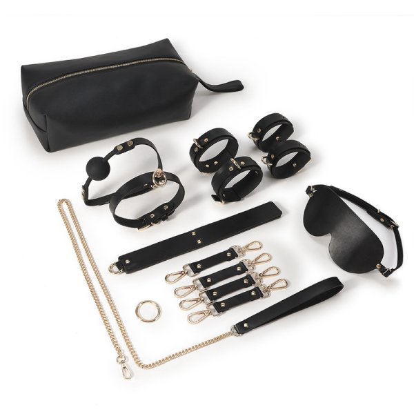 (image for) Real Leather Bondage Kit With Handbag