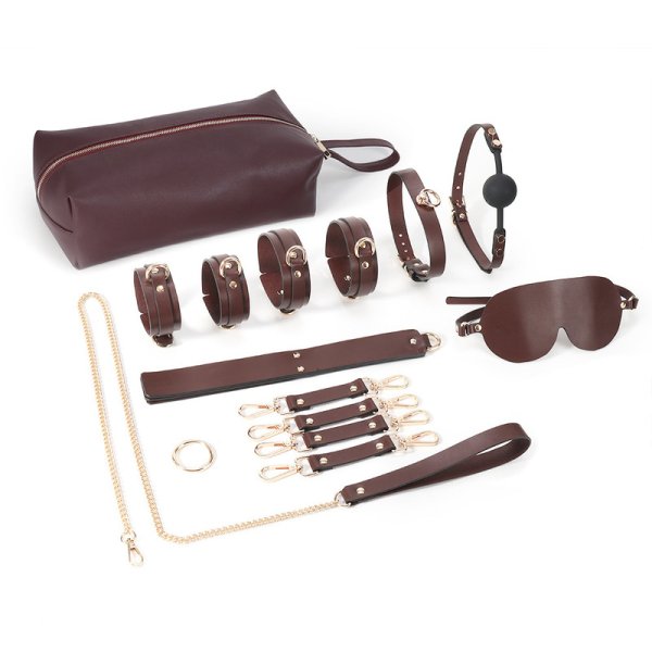 (image for) Real Leather Bondage Kit With Handbag
