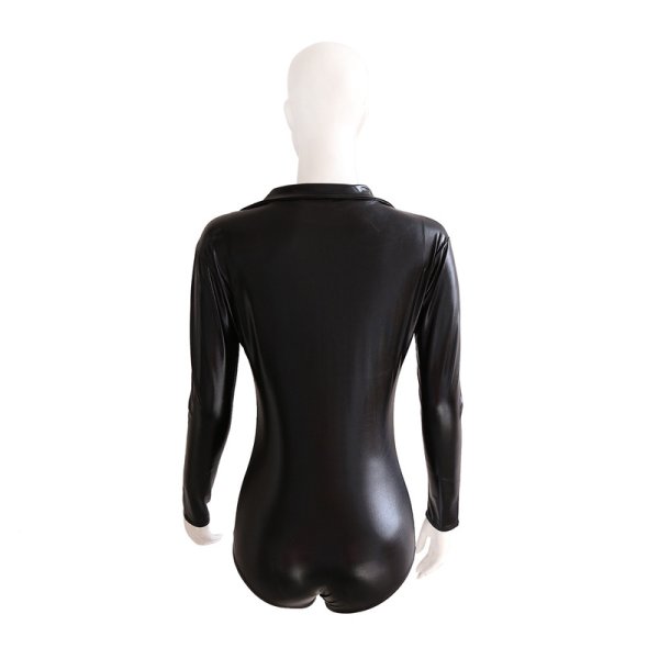 (image for) Black Ultra-Shine PVC Mini Dress