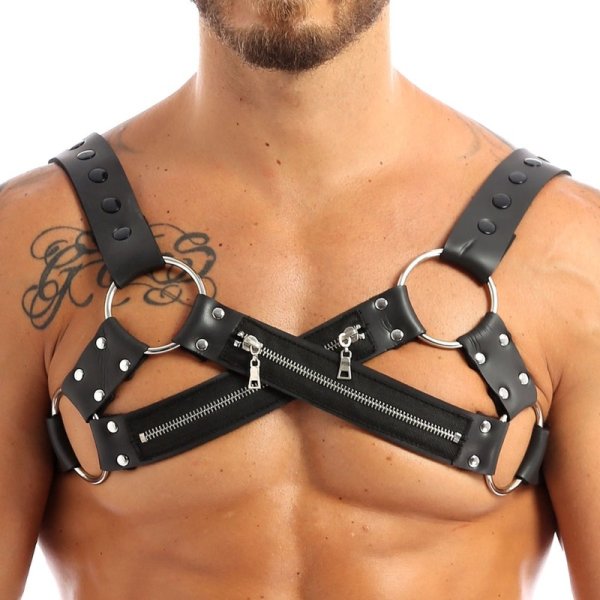 (image for) Cross-Body Zipper Chest Harness
