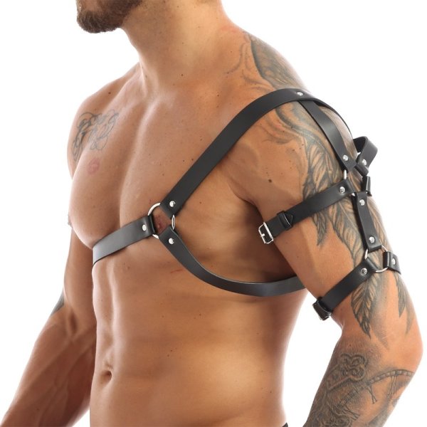 (image for) One-shoulder Strap Body Chest Half Harness Belt