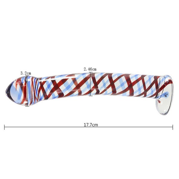 (image for) Lattice Pattern Glass Dildo